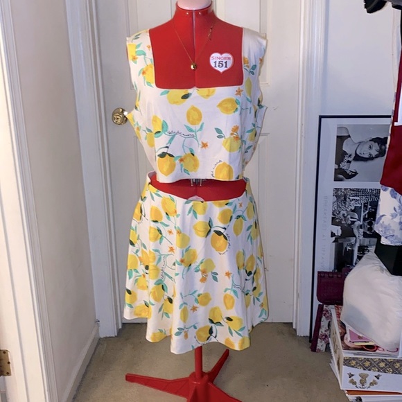 H&M Sleeveless Crop Top & A-line Skirt Set NWT - Picture 3 of 16